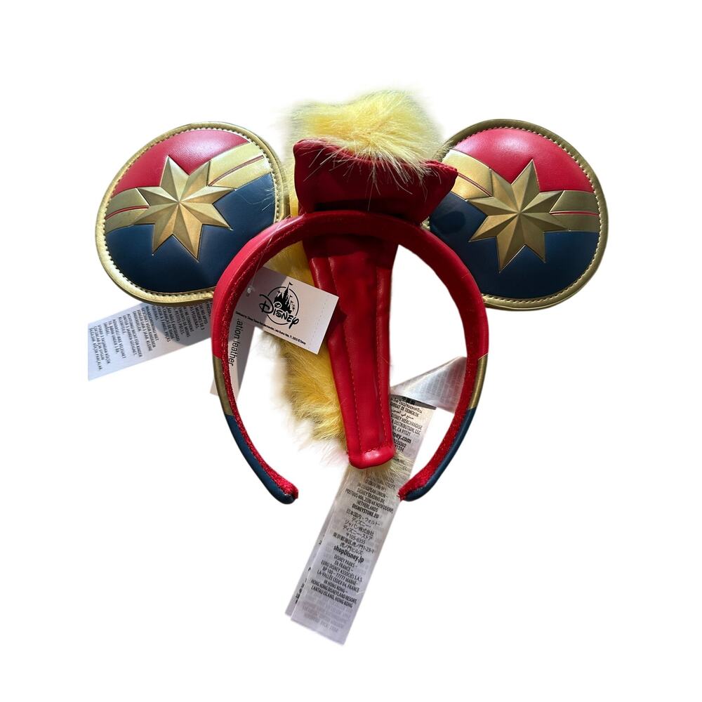 Disney Captain Marvel Adult Mickey Ears Headband NEW